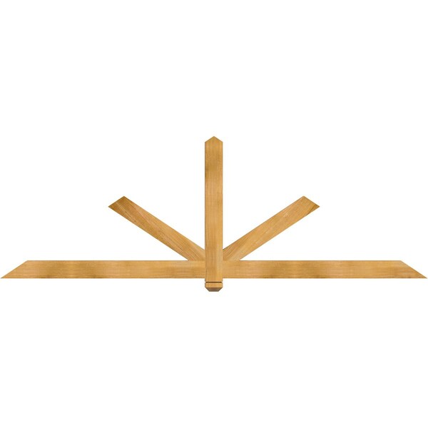 Ekena Millwork Kennewick Rough Sawn Timber Gable Bracket, Western Red Cedar, 96"W x 32"H x 2"D x 4"F, 8/12 Pitch GBW096X32X0204KEN00RWR - main